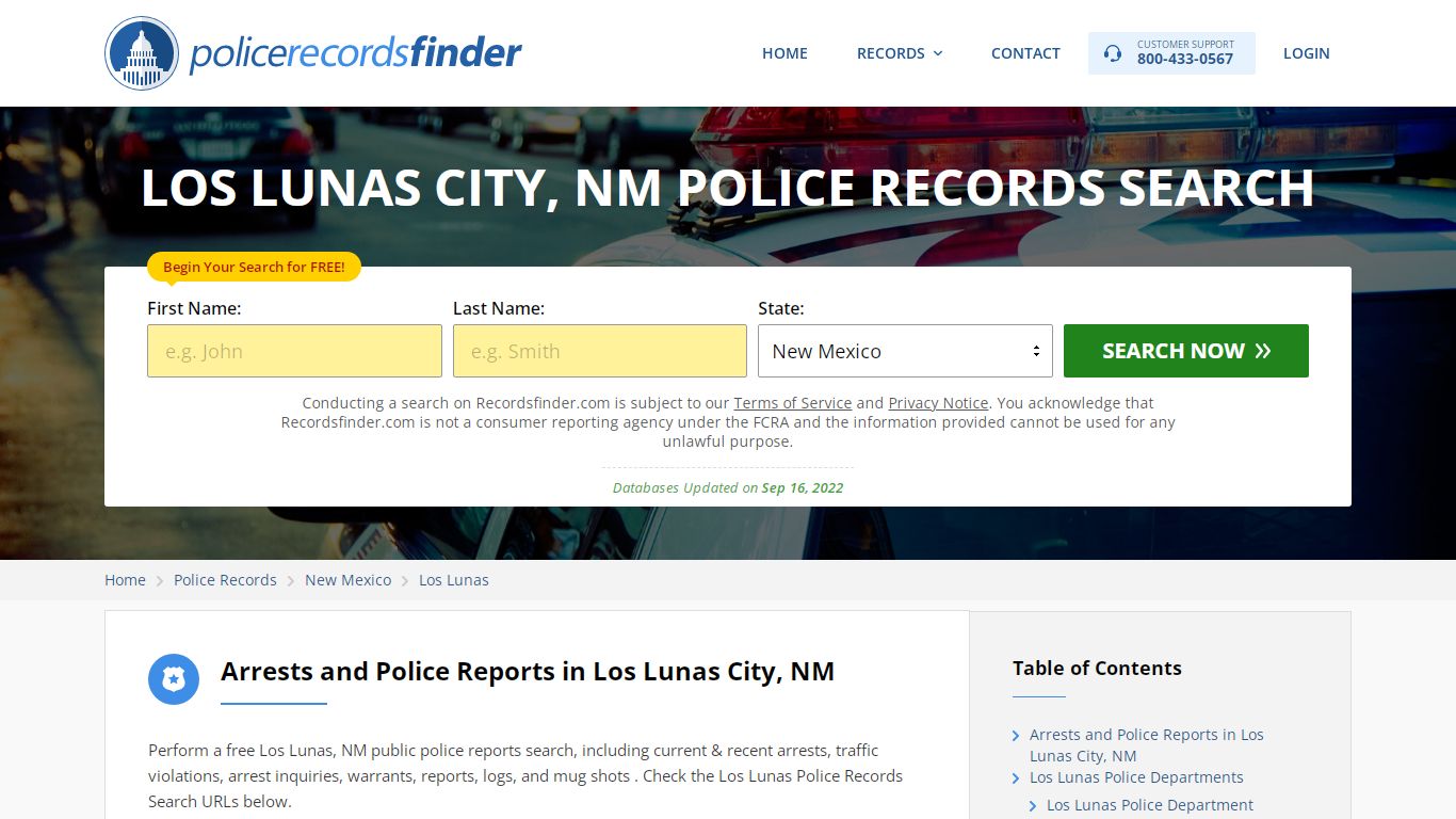 LOS LUNAS CITY, NM POLICE RECORDS SEARCH - RecordsFinder